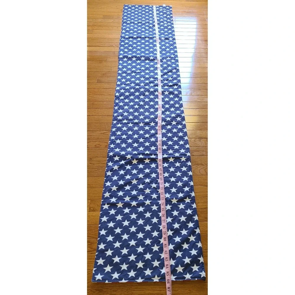 Williams Sonoma Stars & Stripes Reversible Table Runner 15x86 Patriotic American